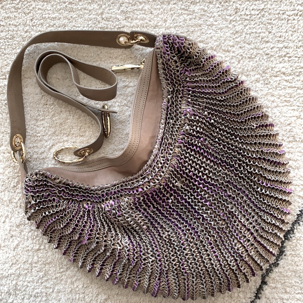 Diane Von Furstenburg Stephanie Metallic Hobo Bag